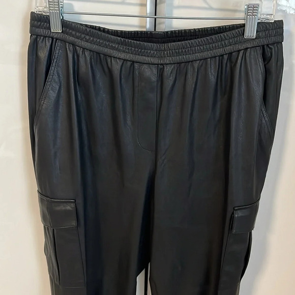 BCBGMAXAZRIA Faux Leather Carpenter Cargo Pants, Size M - Picture 2 of 16